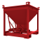 Concrete Silo | red painted RAL 3003 | 375 l, external dimensions: 1088 x 1088 x 1115 mm